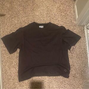 Time Space heavyweight cotton Black Short Sleeve Tee